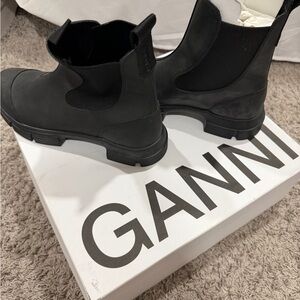 Ganni Women's Black Chelsea Boots